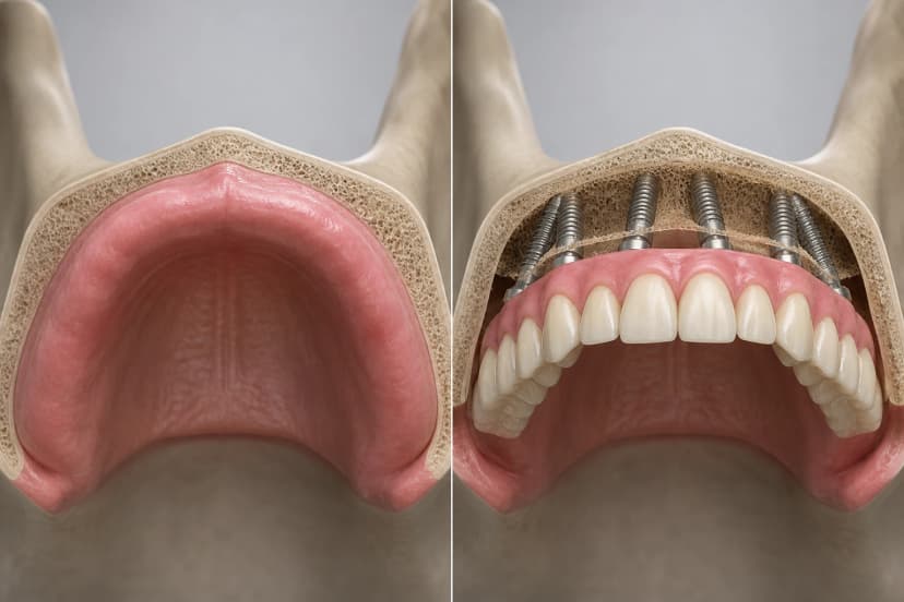 Representative paired treatment visualization for Hybrid Prosthesis