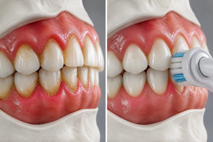Representative paired treatment visualization for Oral B Toothbrush