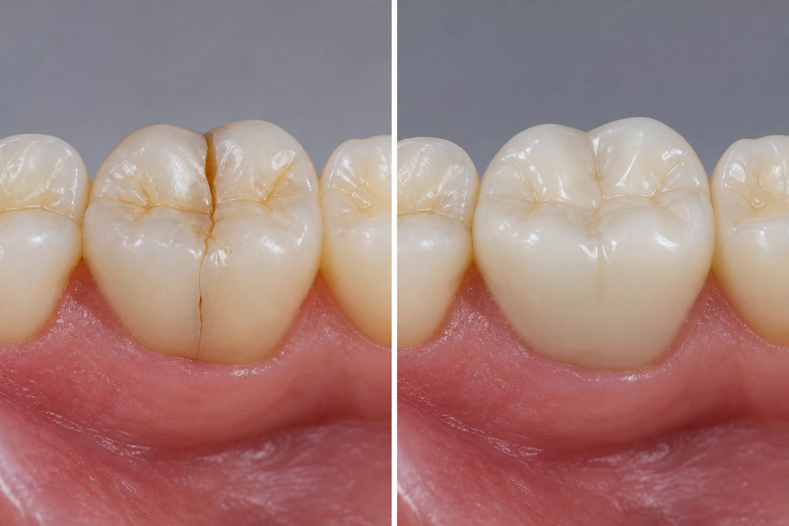 Before — representative cracked teeth visualization