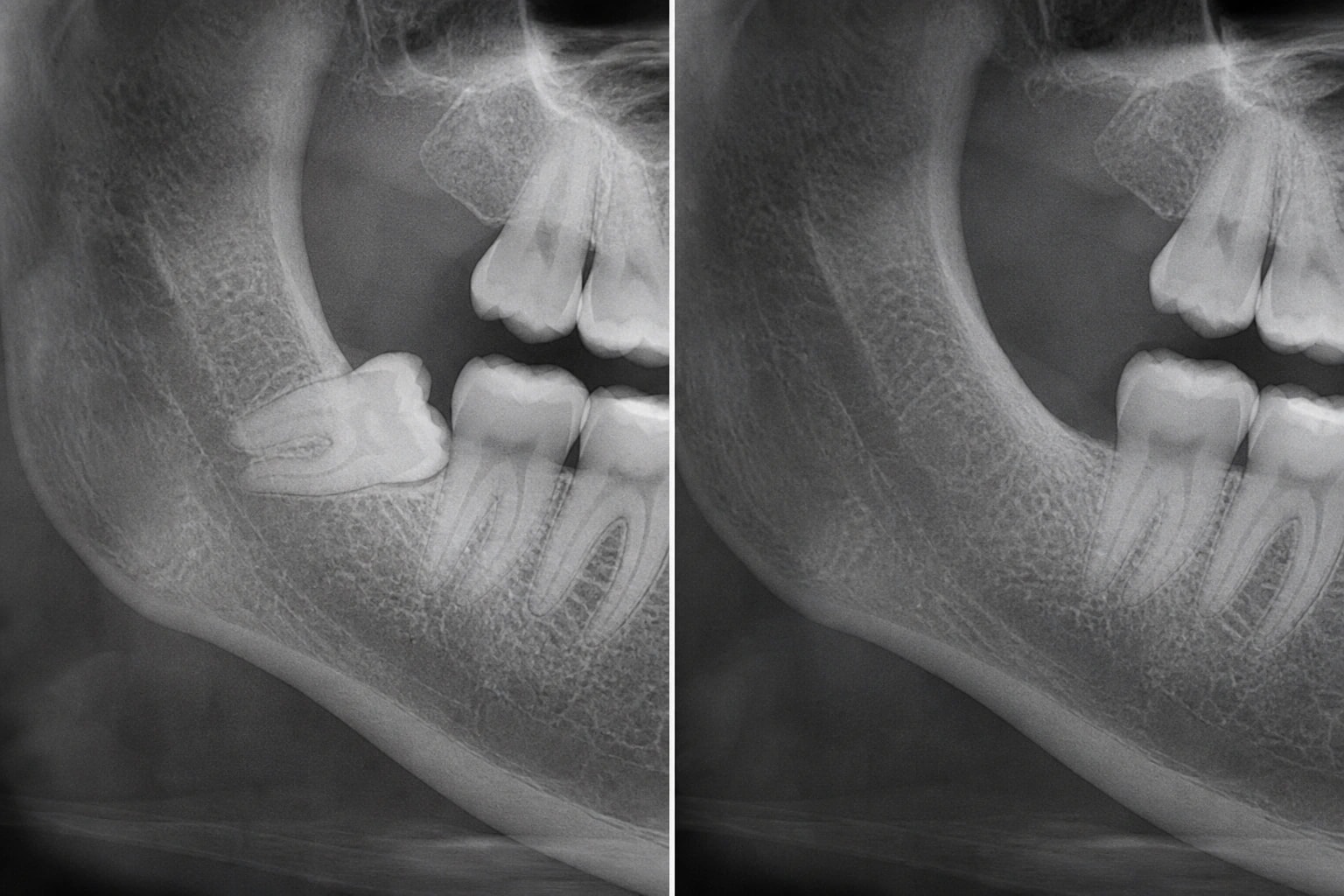 Impacted wisdom tooth — representative wisdom teeth removal visualization
