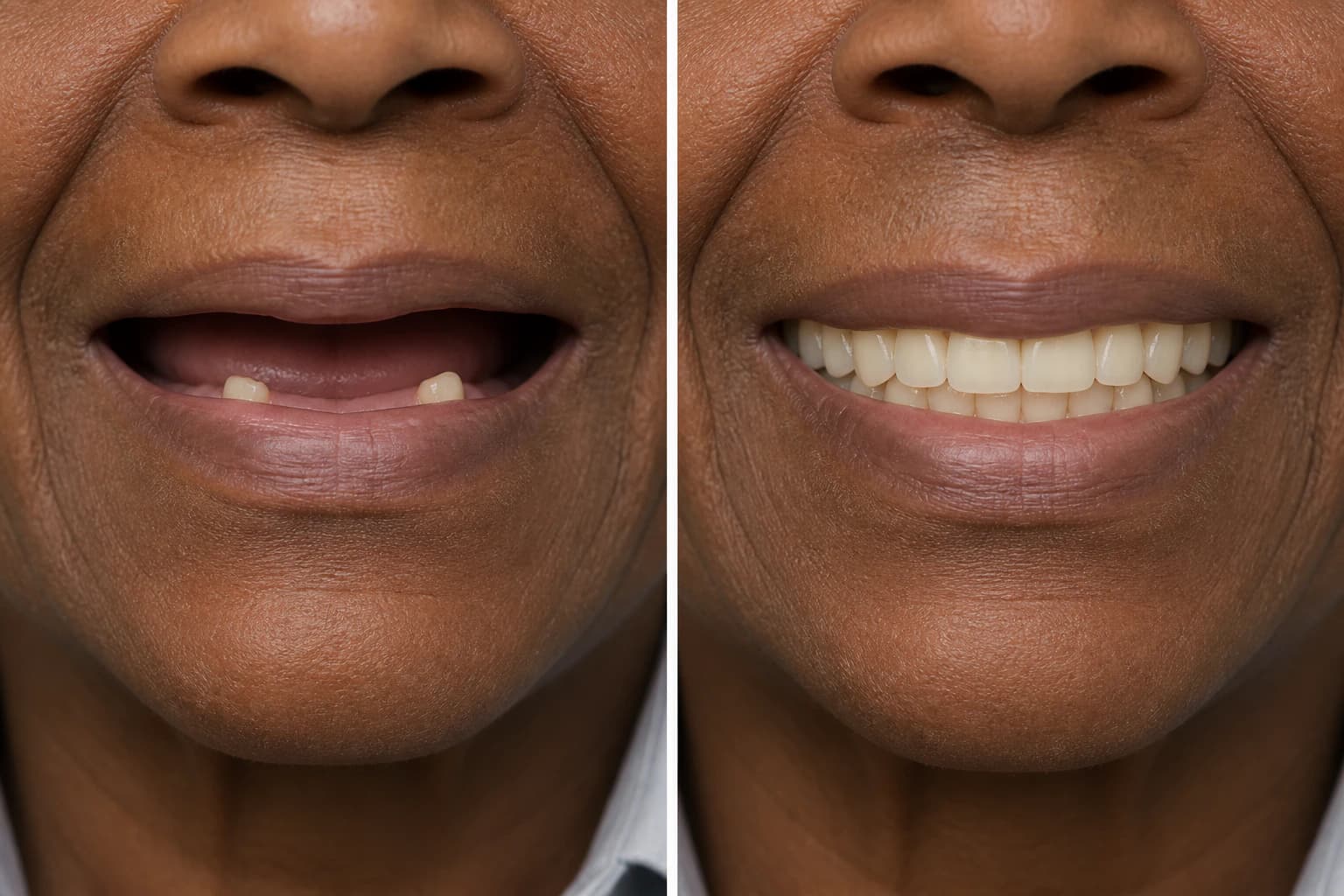 Representative paired treatment visualization for Full And Partial Dentures