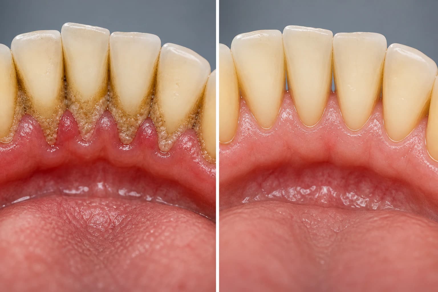 Representative paired treatment visualization for Periodontal Cleaning