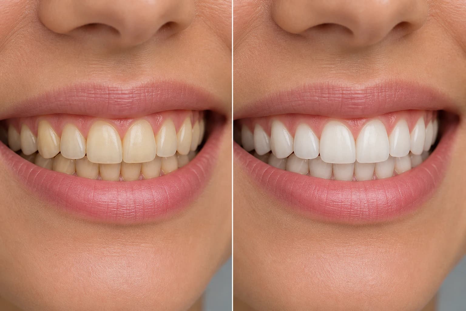 Representative paired treatment visualization for Teeth Whitening Trays